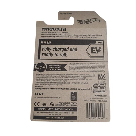 Hot Wheels Custom Kia EV6 Die-Cast 164 Scale Model New For 2025 HW EV 120250 - Picture 5 of 7